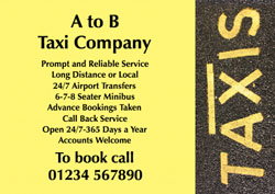 taxi flyers (2625)