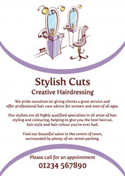 hairdressing leaflets (4250)
