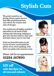 hairdressing leaflets (4263)